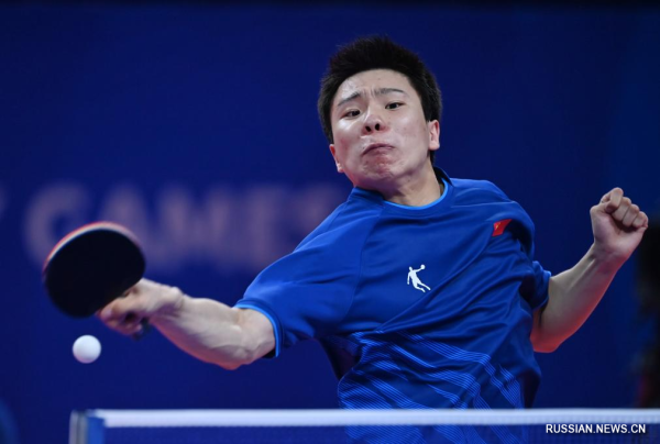 /Чэндуская Универсиада/ Сборная Китая выиграла в мужских командных соревнованиях по настольному теннису на Универсиаде в Чэнду
/Чэндуская Универсиада/ Сборная Китая выиграла в мужских командных соревнованиях по настольному теннису на Универсиаде в Чэнду